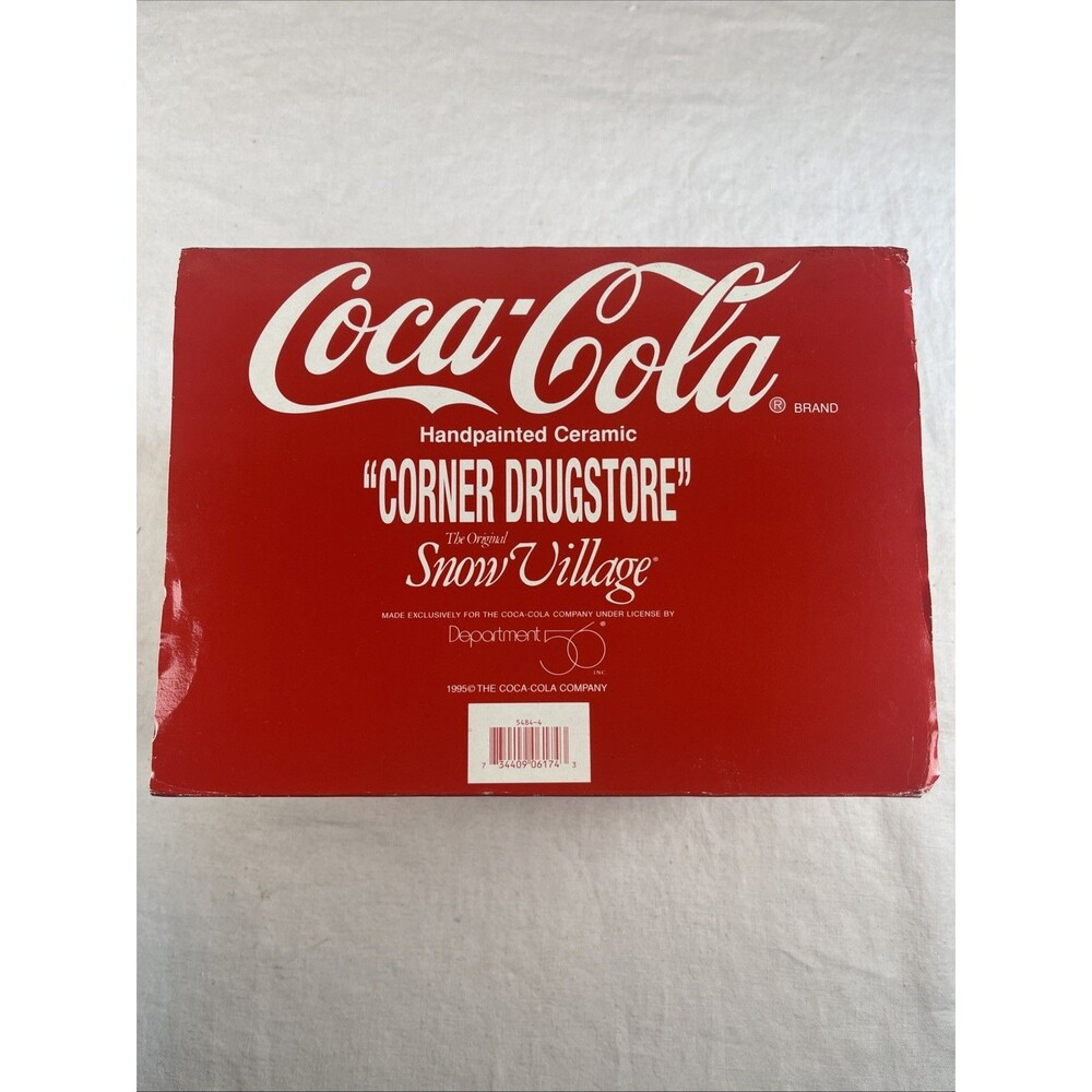 Dept 56 Snow Village Coca Cola Corner Drugstore Christmas Building 5484-4 1995